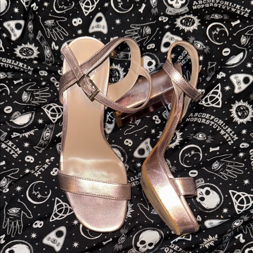 Mix No. 6 Rose Gold Strappy Heels